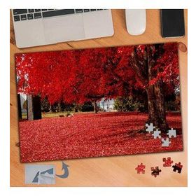624 Kırmızı Dökülen Yapraklar 240 Parça Puzzle Yapboz Tablo