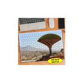 62713391 Kırsal Doğa Manzarasında Ağaç 240 Parça Puzzle Yapboz