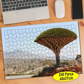 62713391 Kırsal Doğa Manzarasında Ağaç 240 Parça Puzzle Yapboz