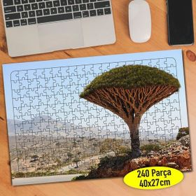 62713391 Kırsal Doğa Manzarasında Ağaç 240 Parça Puzzle Yapboz