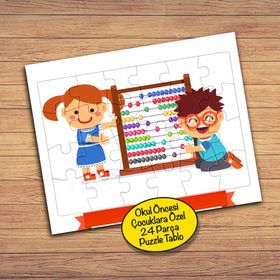 6279 Eğlenen Küçük Çocuklar 24 Parça Çocuklara Özel Yapboz Tablo