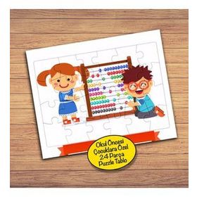 6279 Eğlenen Küçük Çocuklar 24 Parça Çocuklara Özel Yapboz Tablo