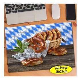 629 Hasır Piknik Sepetinde Simit Yiyecek 240 Parça Puzzle Yapboz