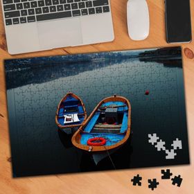 630386 Göldeki Kayıklar Gün Batımı 240 Parça Puzzle Yapboz