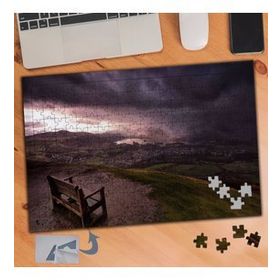 632 Kara Bulutlu Uçurumda Bank 240 Parça Puzzle Yapboz Tablo
