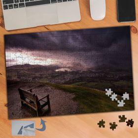 632 Kara Bulutlu Uçurumda Bank 240 Parça Puzzle Yapboz Tablo