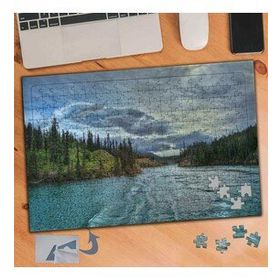 635 Kapalı Gökyüzü Nehir Doğa 240 Parça Puzzle Yapboz Tablo