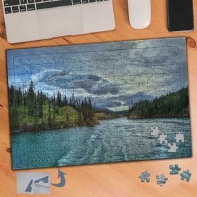 635 Kapalı Gökyüzü Nehir Doğa 240 Parça Puzzle Yapboz Tablo