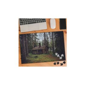 63728 Ormandaki Ahşap Ev Yeşillikler 240 Parça Puzzle Yapboz
