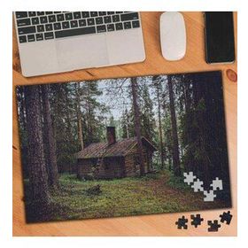 63728 Ormandaki Ahşap Ev Yeşillikler 240 Parça Puzzle Yapboz