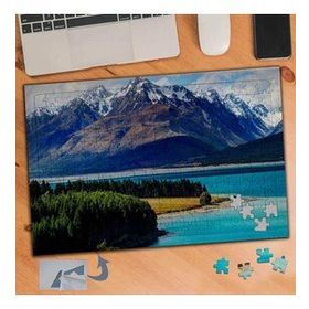 640 Dağ Manzaraları Mavi Deniz 240 Parça Puzzle Yapboz Tablo