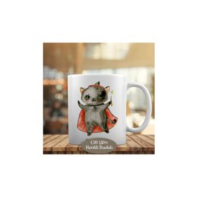 6404 Pelerinli Peri Kedi-Sevimli Hayvan Kupa Bardak