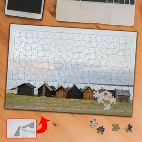642663 Deniz Kıyısında Tahta Evler 240 Parça Puzzle Yapboz Tablo