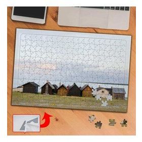 642663 Deniz Kıyısında Tahta Evler 240 Parça Puzzle Yapboz Tablo