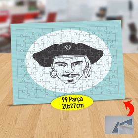 6431 Karizmatik Korsan Şapkalı Adam 99 Parça Puzzle Yapboz Tablo