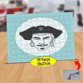 6431 Karizmatik Korsan Şapkalı Adam 99 Parça Puzzle Yapboz Tablo