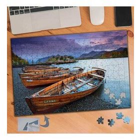 644 Kıyıda Sandallar Manzara 240 Parça Puzzle Yapboz Tablo
