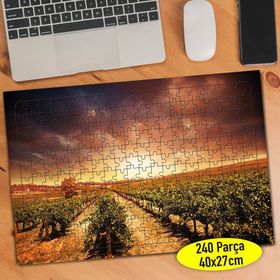 644 Sıralı Ağaçlar Gökyüzü Doğa Manzara 240 Parça Puzzle Yapboz