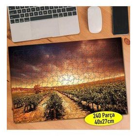 644 Sıralı Ağaçlar Gökyüzü Doğa Manzara 240 Parça Puzzle Yapboz