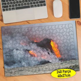 64458752 Denize Dökülen Yanardağ Lavları 240 Parça Puzzle Yapboz