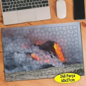 64458752 Denize Dökülen Yanardağ Lavları 240 Parça Puzzle Yapboz