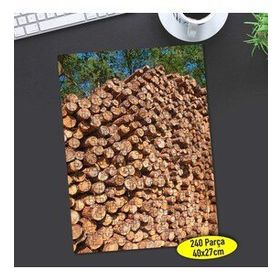 64608041 Ormanda Ağaç Kütük İstifi 240 Parça Puzzle Yapboz