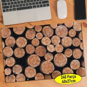 64644771 Ormanda Odun Kütük İstifi 240 Parça Puzzle Yapboz