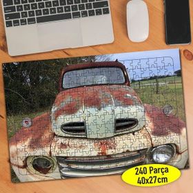 646701 Terk Edilmiş Eski Hurda Araba 240 Parça Puzzle Yapboz