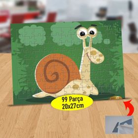 6477 Sevimli Kabuklu Salyangoz 99 Parça Puzzle Yapboz Tablo