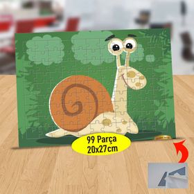 6477 Sevimli Kabuklu Salyangoz 99 Parça Puzzle Yapboz Tablo