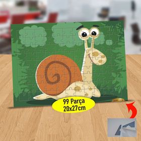 6477 Sevimli Kabuklu Salyangoz 99 Parça Puzzle Yapboz Tablo