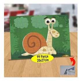 6477 Sevimli Kabuklu Salyangoz 99 Parça Puzzle Yapboz Tablo