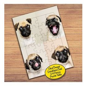 64792 Bulldog Sevimli Köpek Çocuklara Özel Puzzle Yapboz Tablo