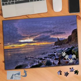 648 Pembe Gökyüzü Gün Batımı 240 Parça Puzzle Yapboz Tablo