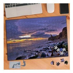 648 Pembe Gökyüzü Gün Batımı 240 Parça Puzzle Yapboz Tablo