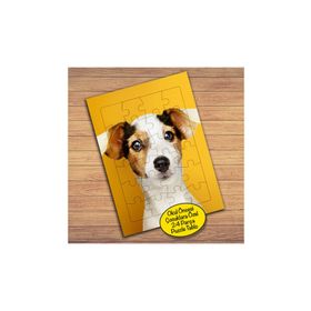 64825 Sevimli Hayvan Köpek Çocuklara Özel Puzzle Yapboz Tablo
