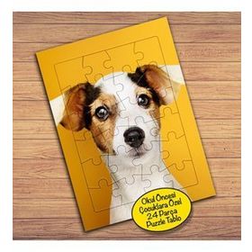 64825 Sevimli Hayvan Köpek Çocuklara Özel Puzzle Yapboz Tablo
