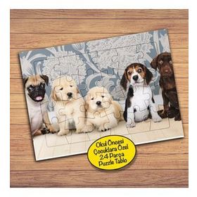 64839 Sevimli Köpek Arkadaşlar Çocuklara Özel Puzzle Yapboz Tablo