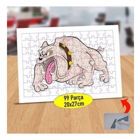 6487 Bulldog Tasmalı Havlayan Köpek 99 Parça Puzzle Yapboz Tablo