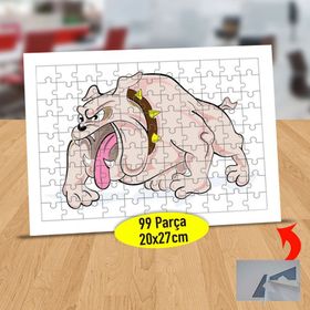 6487 Bulldog Tasmalı Havlayan Köpek 99 Parça Puzzle Yapboz Tablo