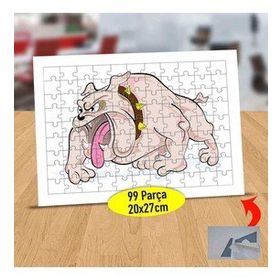 6487 Bulldog Tasmalı Havlayan Köpek 99 Parça Puzzle Yapboz Tablo