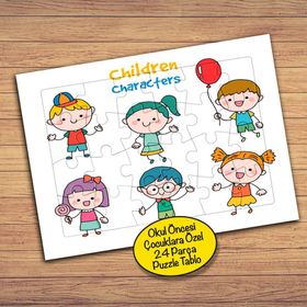 6509 Gülümseyen Mutlu Çocuklar 24 Parça Çocuklara Özel Yapboz Tablo