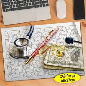65182 Sağlık Sektörü Dolar ve Steteskop 240 Parça Puzzle Yapboz