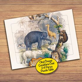 65231 Amazon Ormanı Hayvanları Çocuklara Özel Puzzle Yapboz Tablo