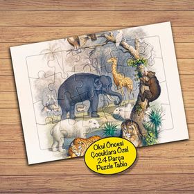 65231 Amazon Ormanı Hayvanları Çocuklara Özel Puzzle Yapboz Tablo