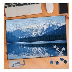 653 Karlı Soğuk Dağların Maviliği 240 Parça Puzzle Yapboz Tablo