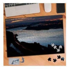 656 İki Dağ Arası Deniz 240 Parça Puzzle Yapboz Tablo