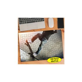 65895949 Kaykay Süren Genç Adam 240 Parça Puzzle Yapboz