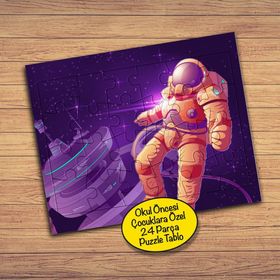 661 Uzay Mekiği ve Astronot 24 Parça Çocuklara Özel Yapboz Tablo