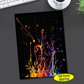 66169202 Dağılmış Renkli Damlalar Obje 240 Parça Puzzle Yapboz